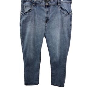 Abstract Men's Stretch Jeans Size 46x30 Blue Straight Leg Denim Mid Rise B40